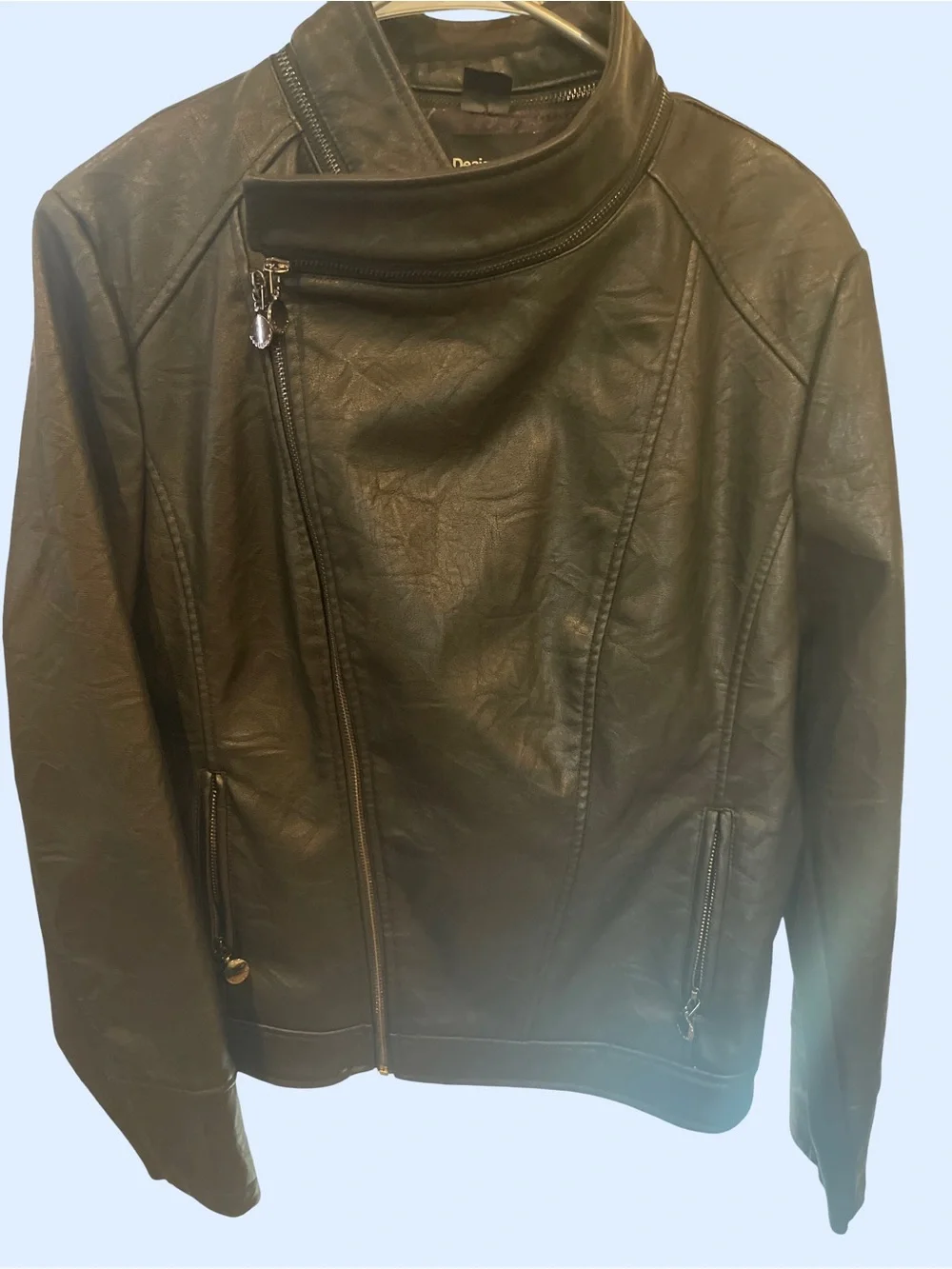 Desigual Black Faux Leather Moto Jacket - Picture 2 of 4